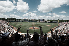 stadium field shot from crowd view